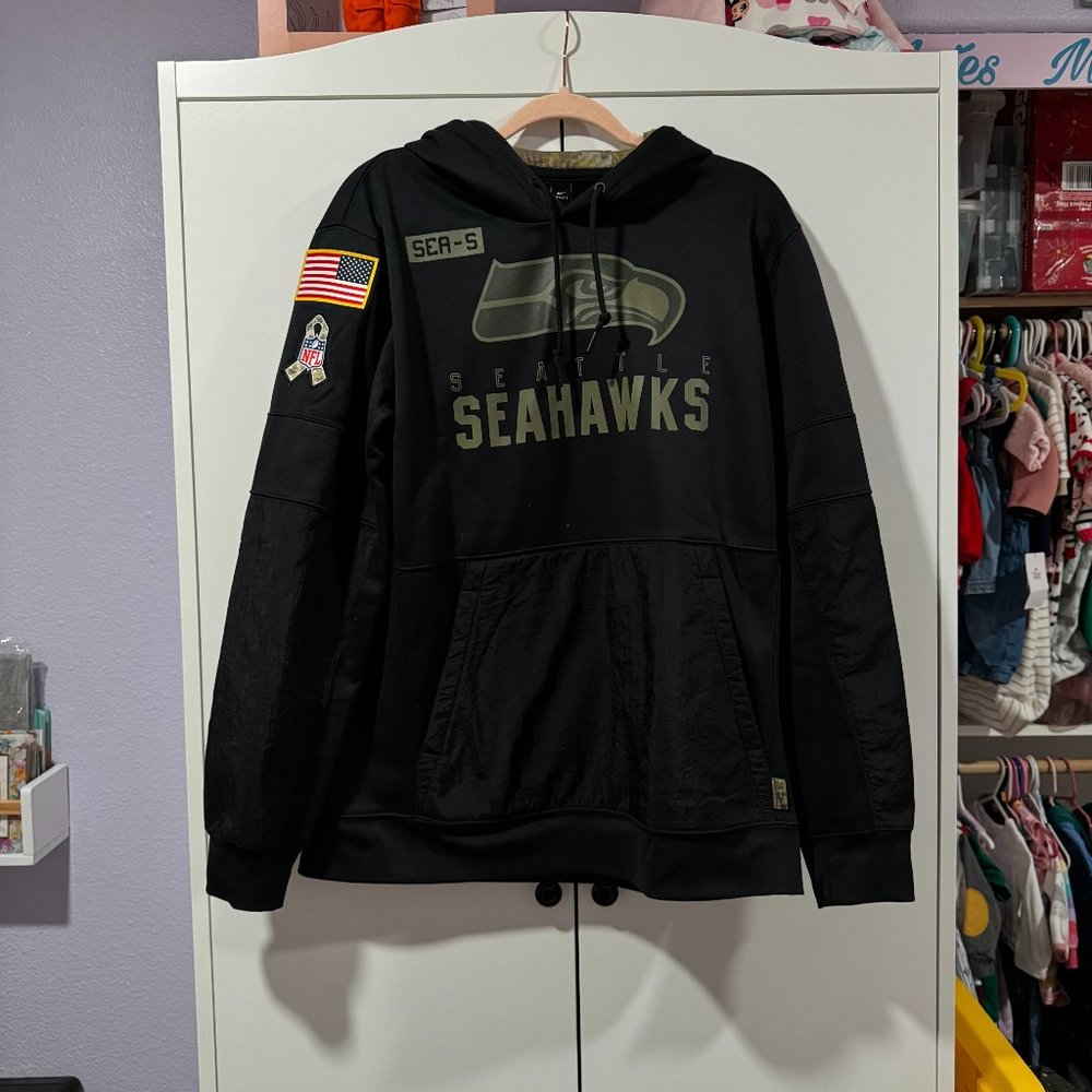 Seattle Seahawks Nike Veterans Hoodie Men Size Large